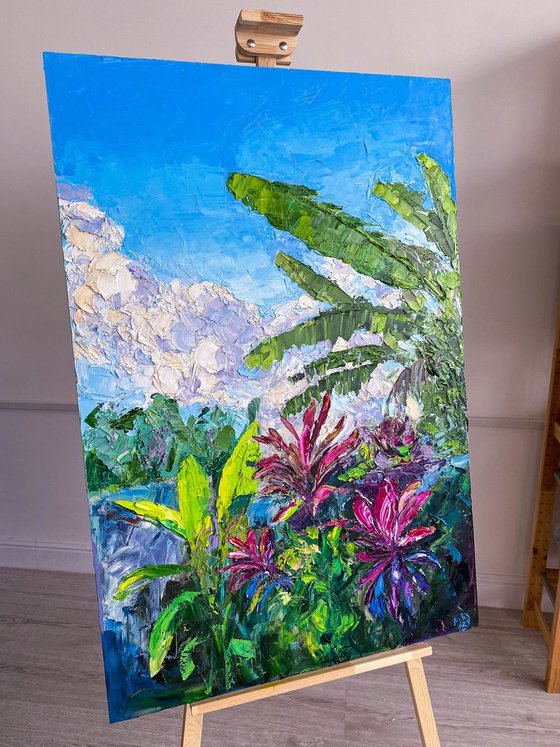 Tropical Bali Jungle Painting