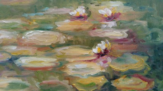 Replica of Monet's water lilies