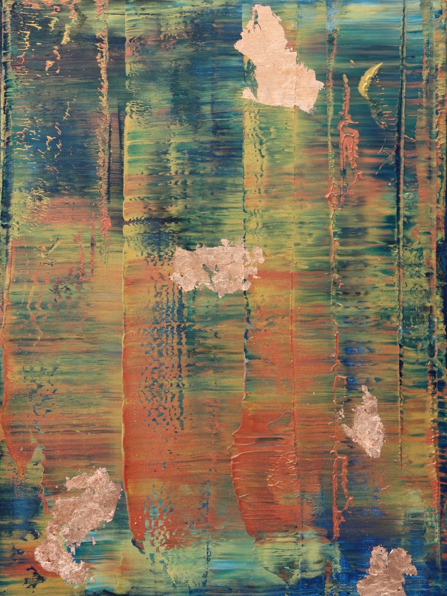 Abstract Acrylic Painting By Koen Lybaert, 24 X 31", Sahar [Abstract N°2857], Original Artwork