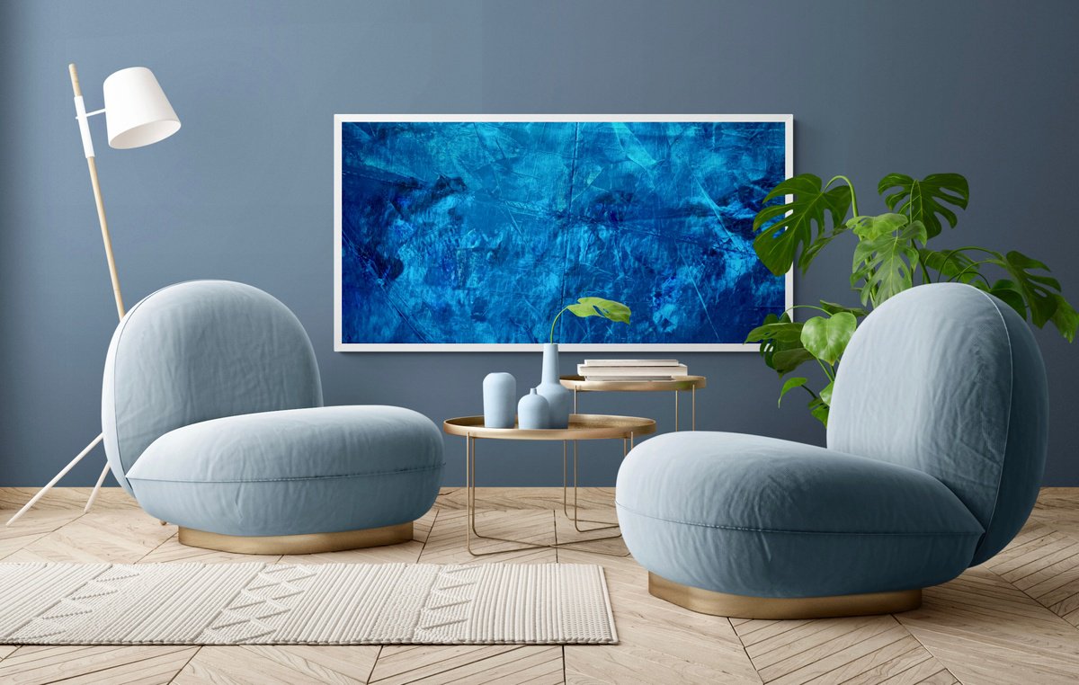  Beyond The Blue Sea 126 By Anita Kaufmann, 55 X 28, Artwork For Sale On Artfinder