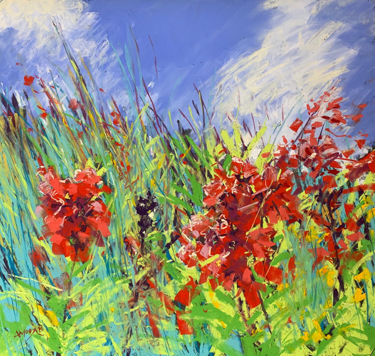Phlox and Grasses by Andrew Moodie
