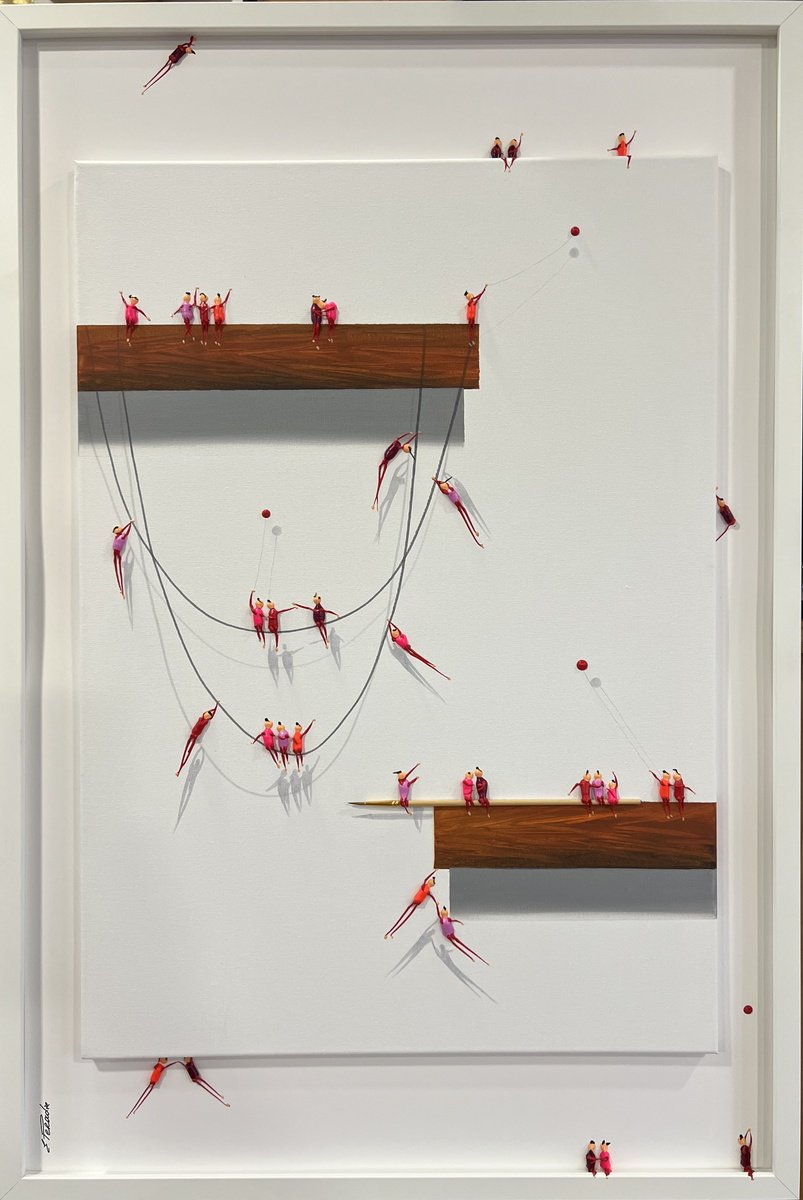 Abstract Portrait Acrylic Painting By Eka Peradze, 25 X 37, Freedom People Eka Peradze, Original Artwork