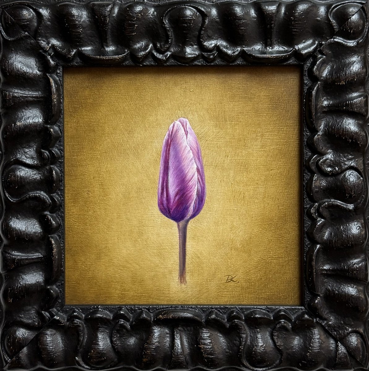 Photorealistic Oil Painting , Purple Queen By Daiva Karaliute, 8 X 8, Artwork For Sale On Artfinder