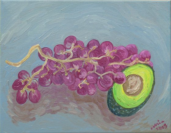 Grapes and avocado