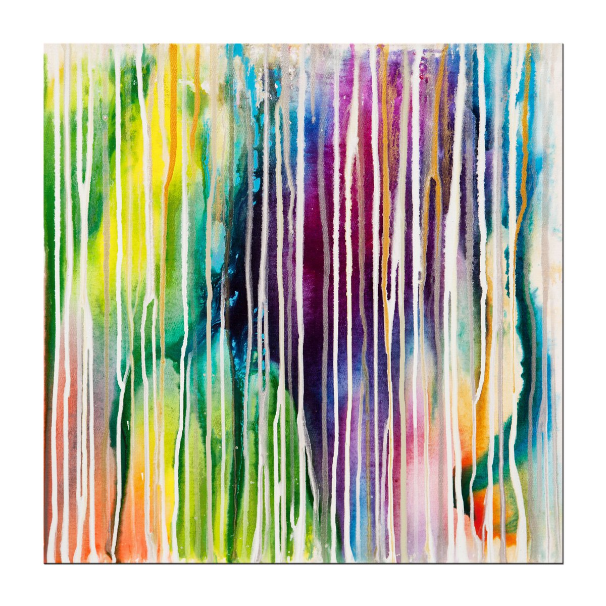 Abstract Painting By Hilary Winfield, 24 X 24, Underwater Magic 6, Original Artwork