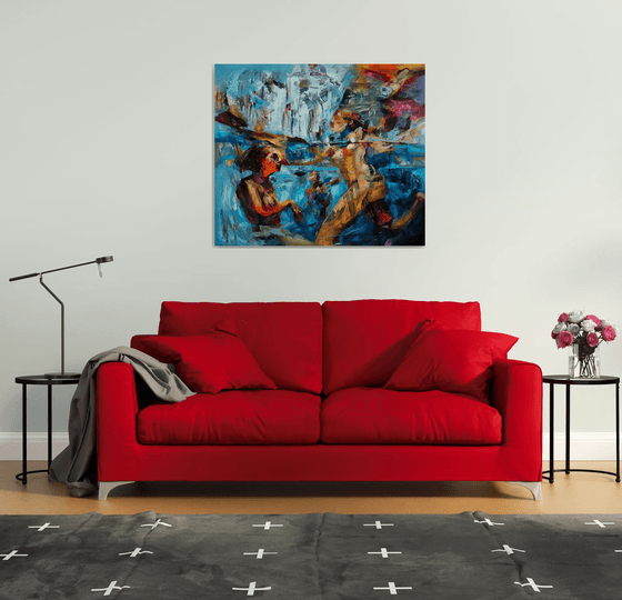 Over the blue mirror