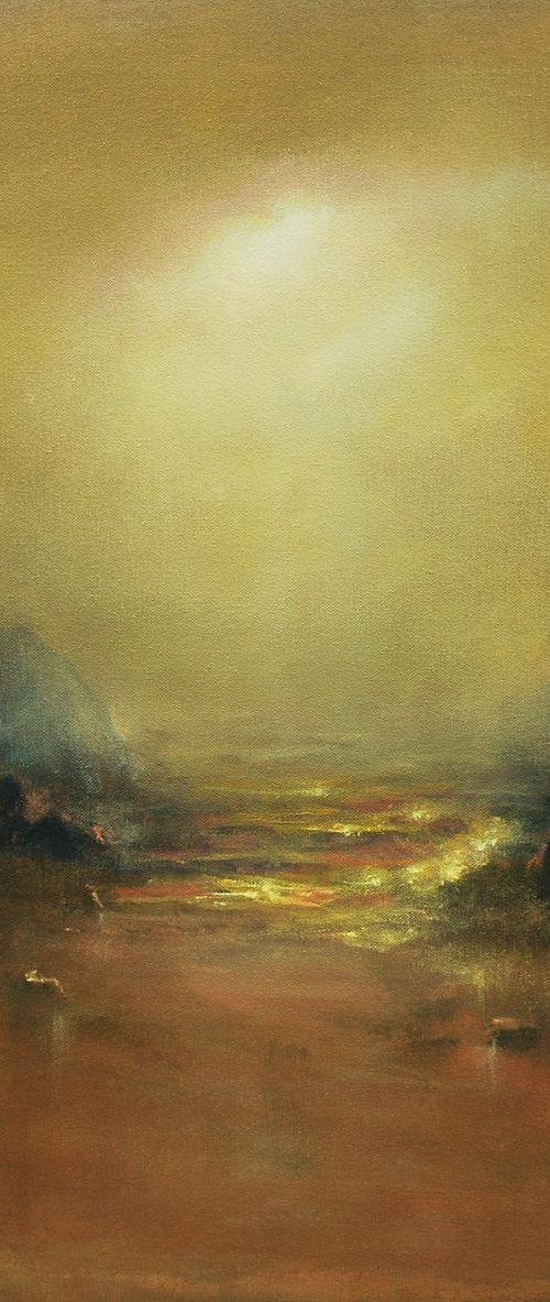Golden shine, 24X24 IN by Vishalandra Dakur