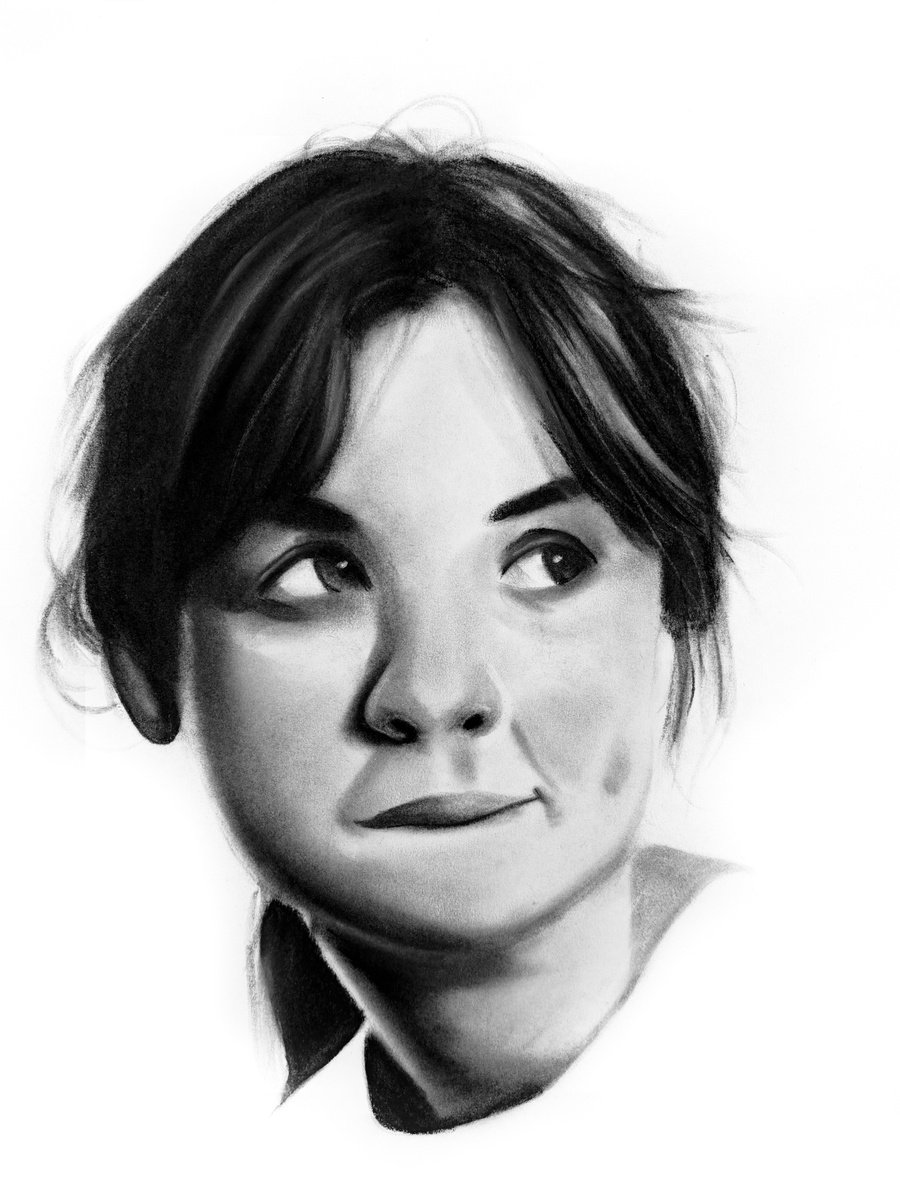 Photorealistic Portrait Charcoal Drawing By Denny Stoekenbroek, 12 X 17, Glance Of Curiosity, Original Artwork