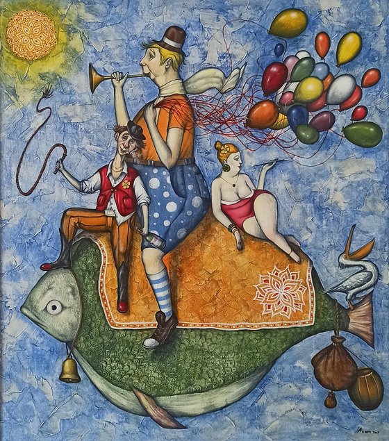 Travelers 70x80cm ,Acrylic/canvas