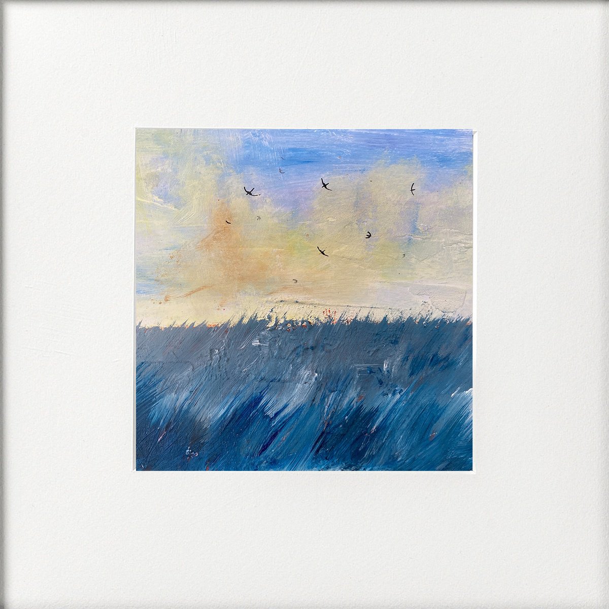 Seasons - Summer, Swallows over Blue Fields by Teresa Tanner