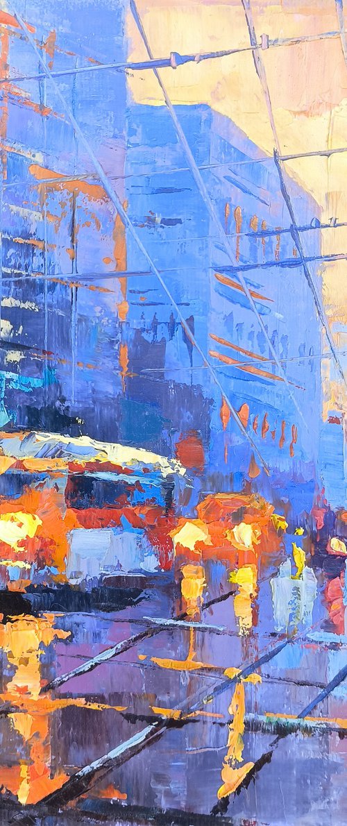 The Tram at Dusk by Narek Qochunc