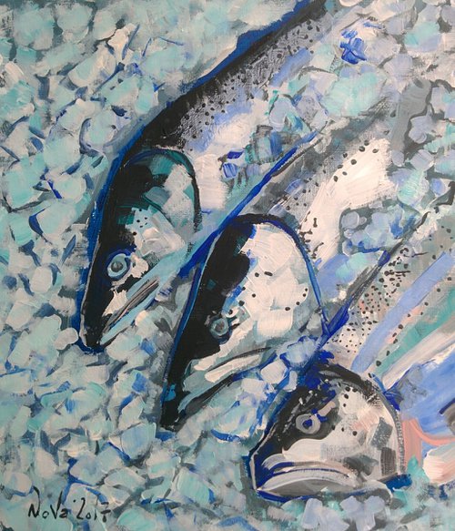 Fish on ice by Jelena Nova
