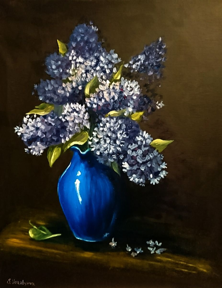 Lilac in vase by Svetlana Vorobyeva