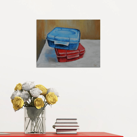 Lunchboxes . Still life. 30x40cm