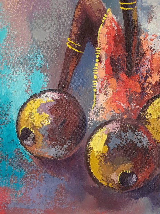 African woman in head gear