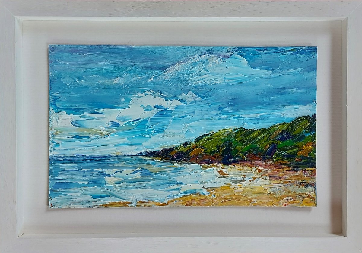 Summer swim at Brittas Bay by Niki Purcell - Irish Landscape Painting