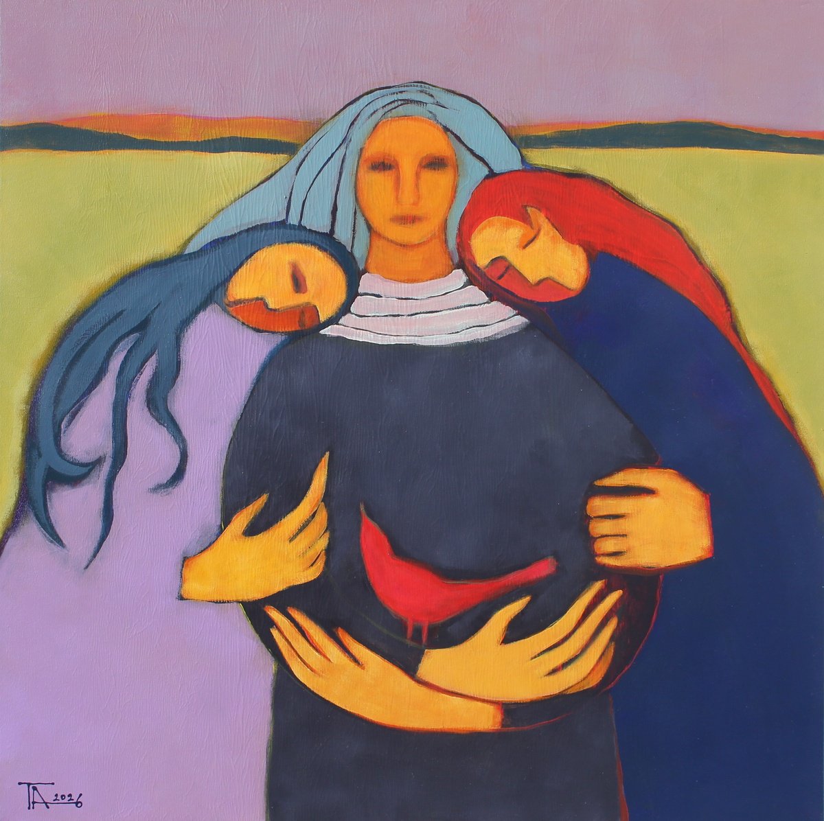 Motherhood. By Tatjana Auschew, 31 X 31, Artwork For Sale On Artfinder