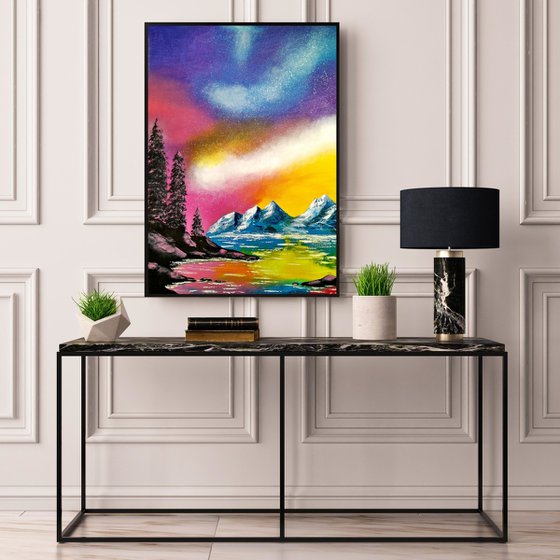 Fantasy Aurora Lake
