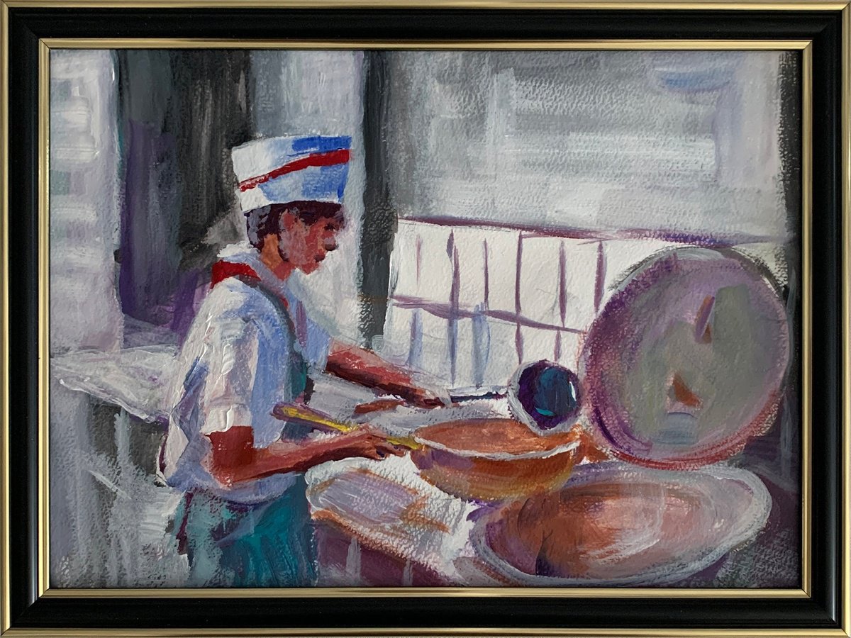 Little Cook. By Vita Schagen, 13 X 9, Artwork For Sale On Artfinder