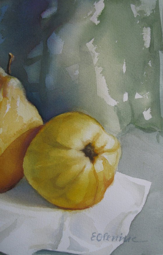 Still life with quinces