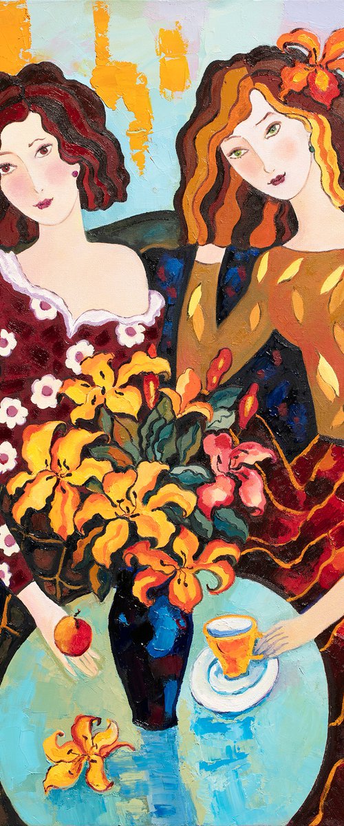Girls and Flowers by Yelena Sidorova