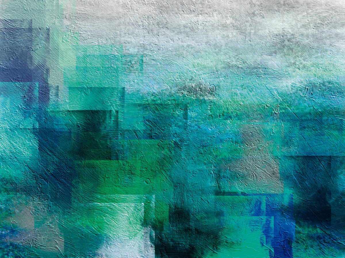 Bloques acua/XL large original artwork by Javier Diaz
