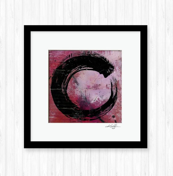 Mixed Media Enso 29 - Abstract Zen Circle Painting by Kathy Morton Stanion