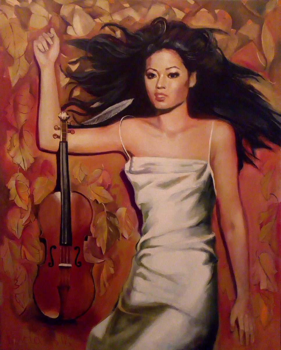 Vanessa Mae - 80 x 100cm by Reneta Isin