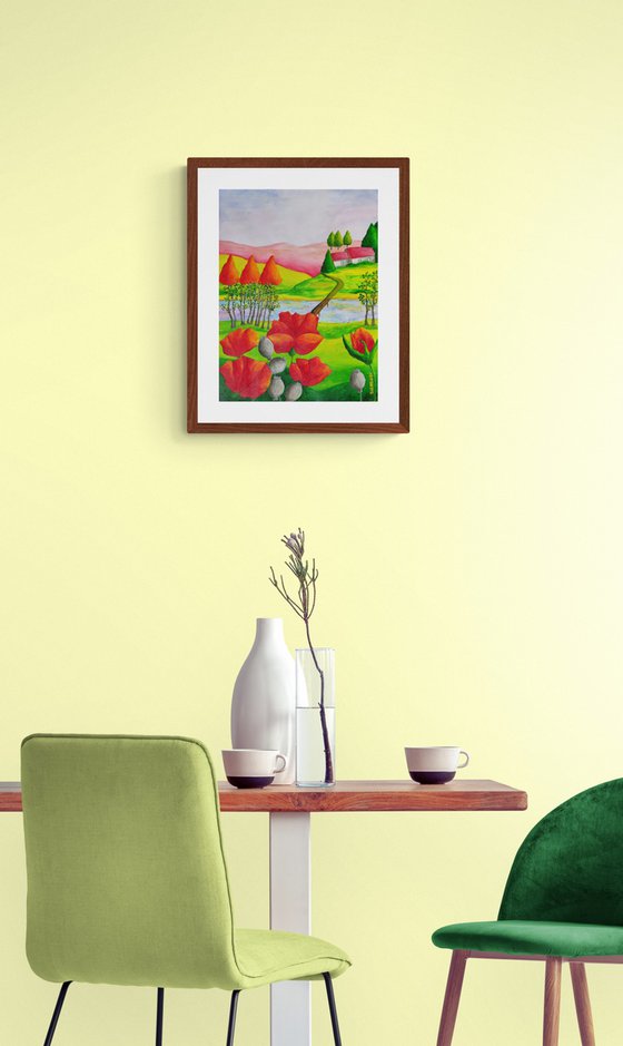 Spring country landscape