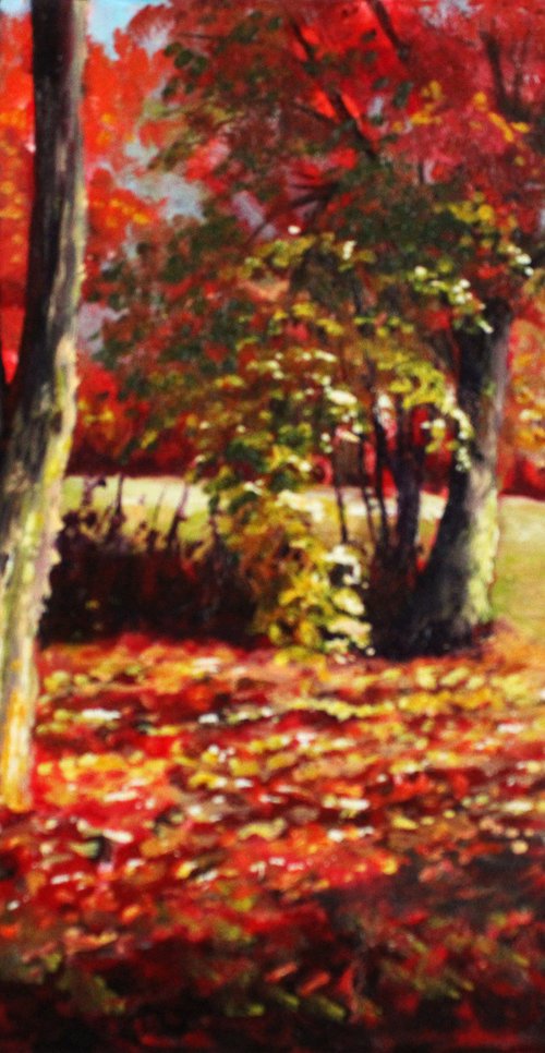 Sunlit Autumn Carpet by Rod Bere