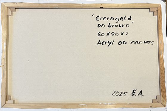 Greengold on brown 60x90