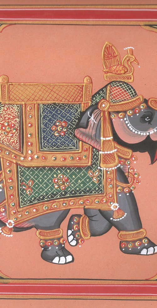 Pair of Royal Elephants by Mukesh Swami