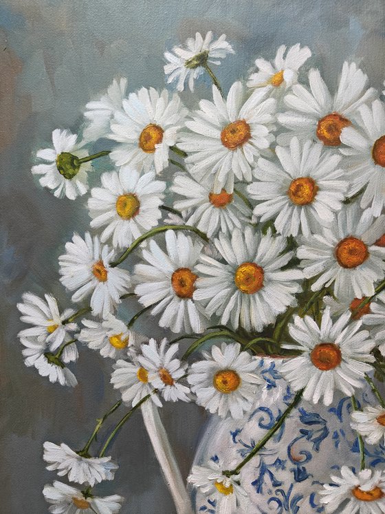 Daisies bouquet . Still life