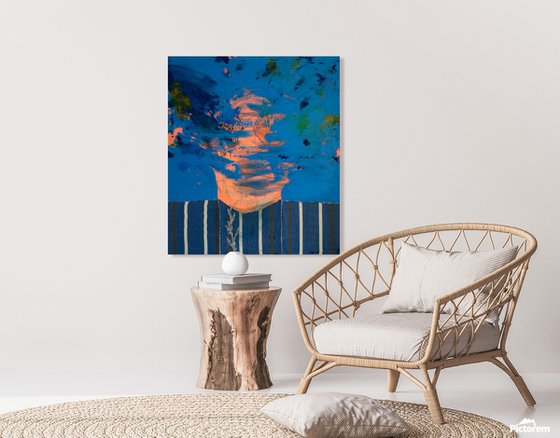 Abstract Portrait in Blue