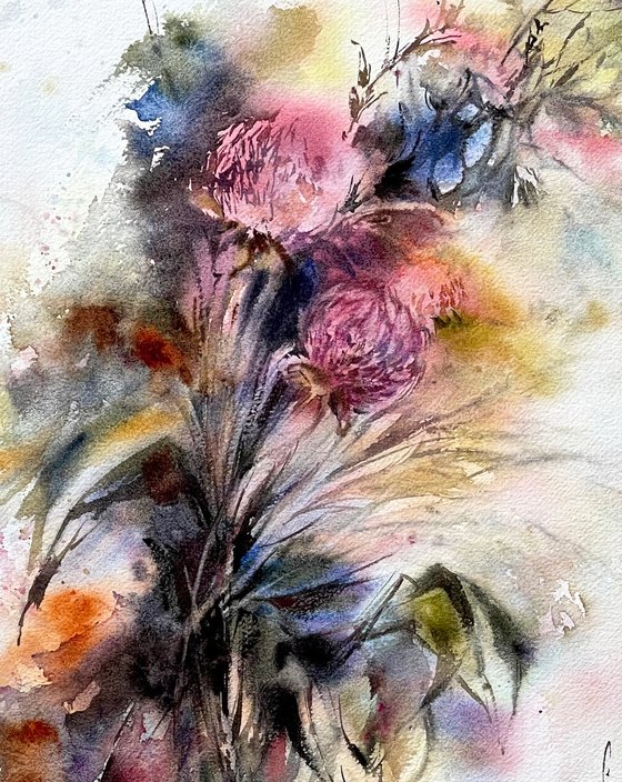 Bouquet, flowers painting