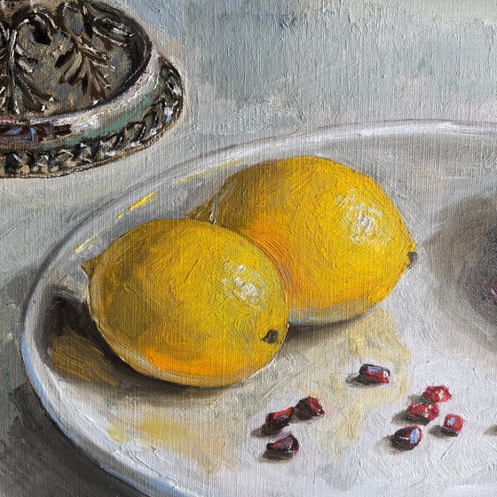 Pomegranates and lemons