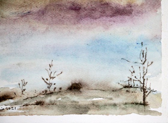 SMALL LANDSCAPES 13, WATERCOLOR, 25 x 17 cm