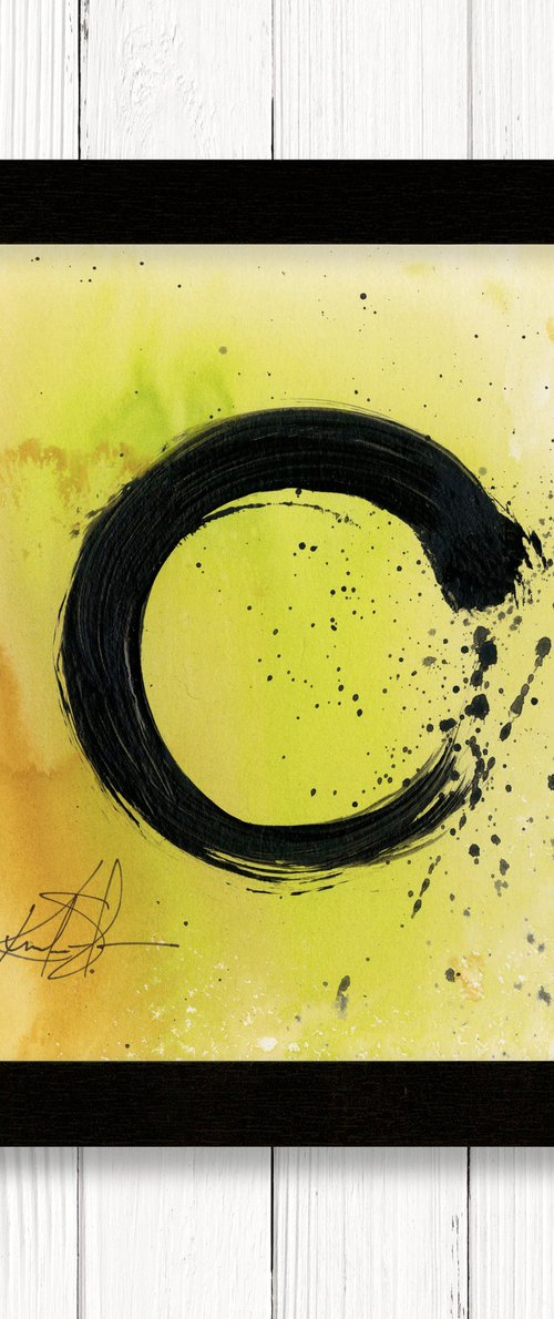 Enso Tranquility 14 - Framed Zen Circle Art by Kathy Morton Stanion by Kathy Morton Stanion