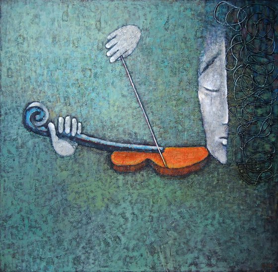 Stringless Violin (Giclée print)