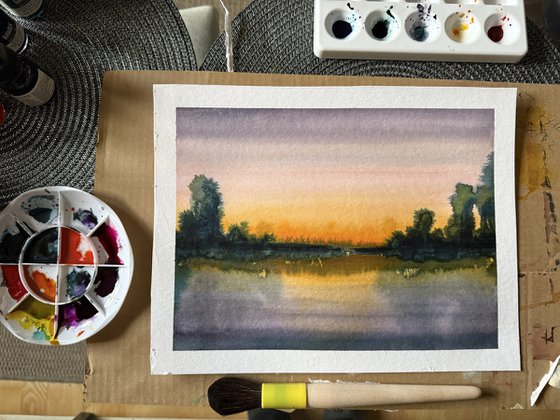 Swamp sunset