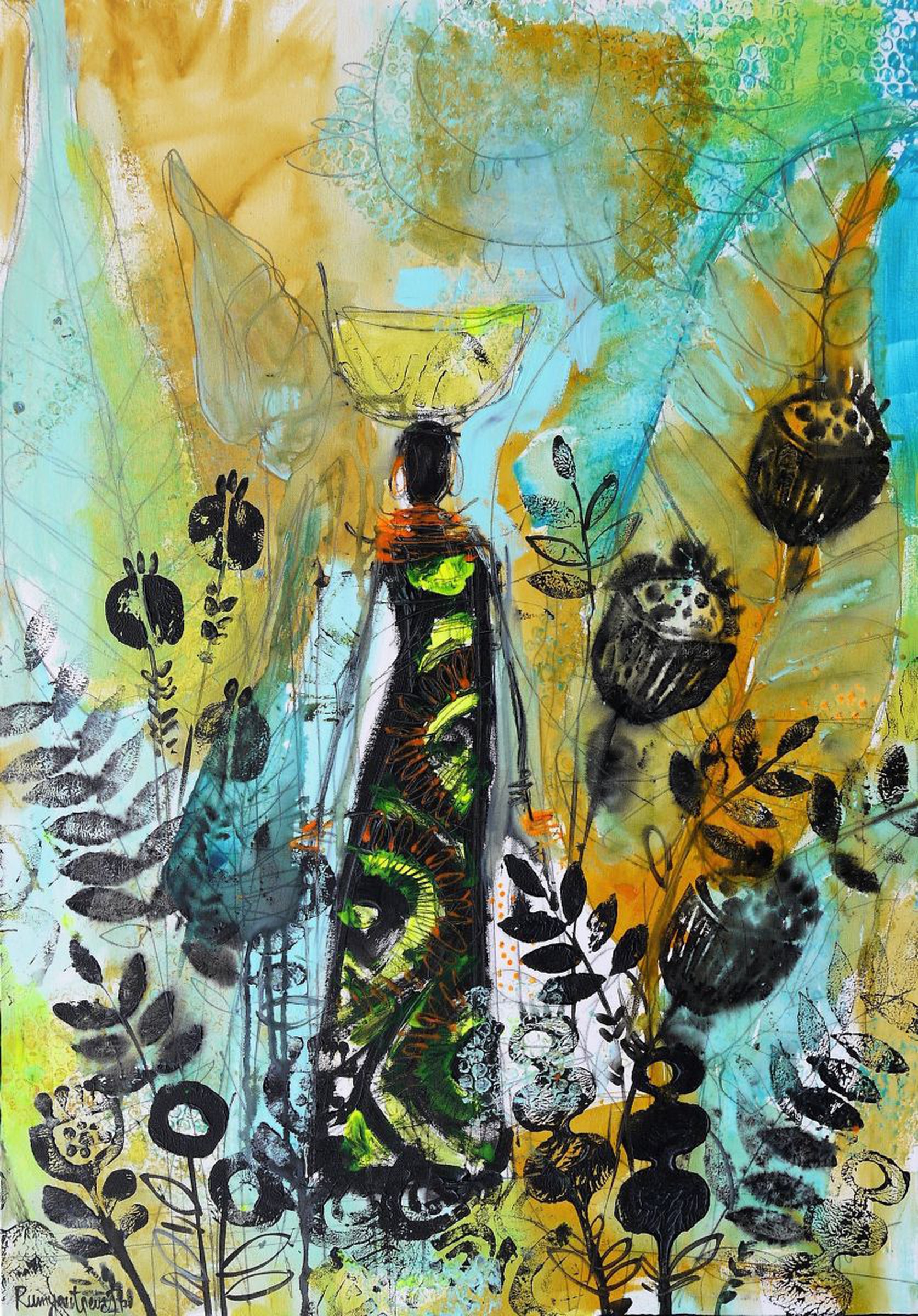 African Tribal Woman By Irina Rumyantseva Artfinder