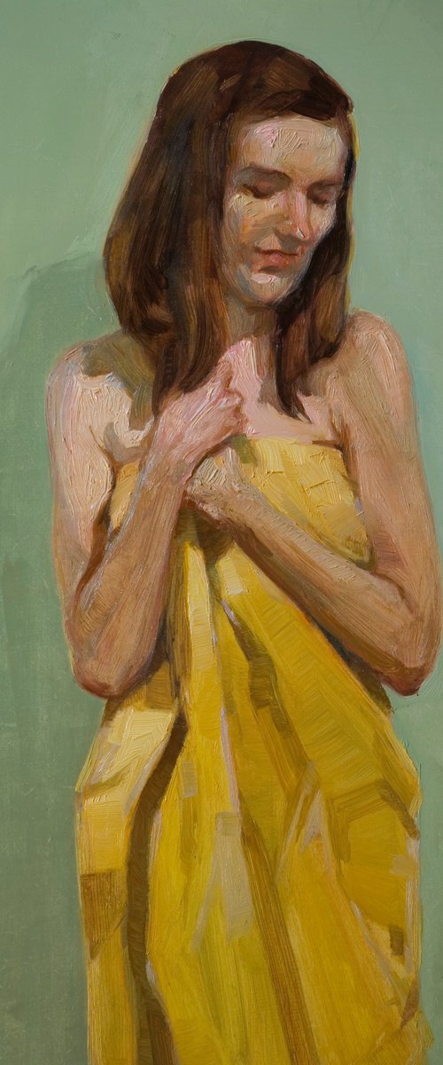 woman in yellow green black by Olivier Payeur