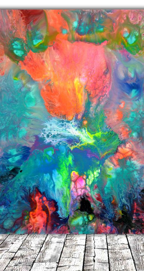 Perfect Harmony VII - Abstract Painting, Modern Fauve Neogestural - Ready to Hang, Office, Home, Hotel and Restaurant Wall Decoration by Soos Tiberiu