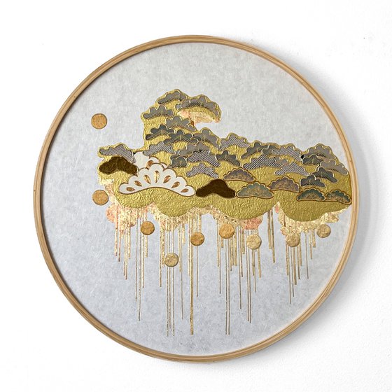 Cloud of Pines ~Timeless~ (Kimono Upcycled )