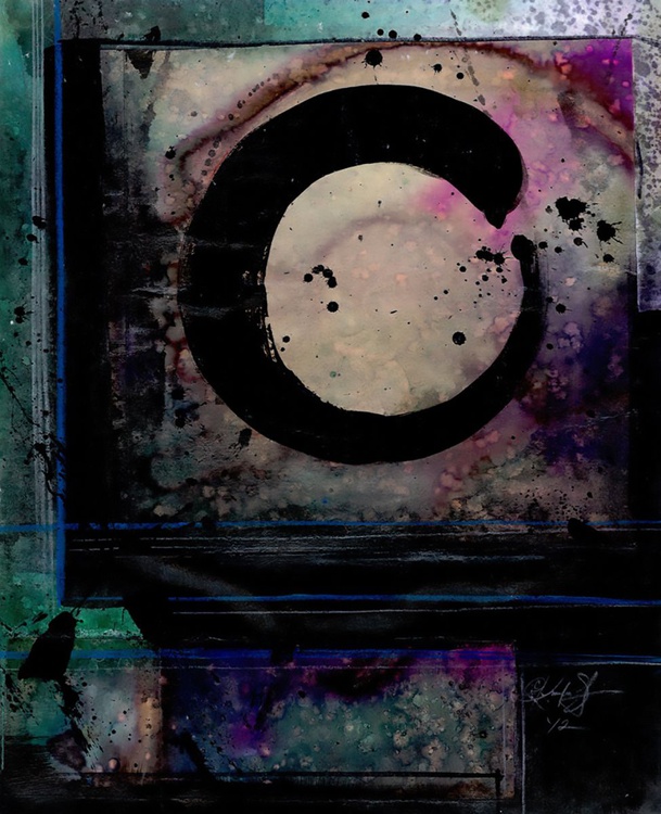 Abstract Painting Enso Zen Circle Being Wit Artfinder