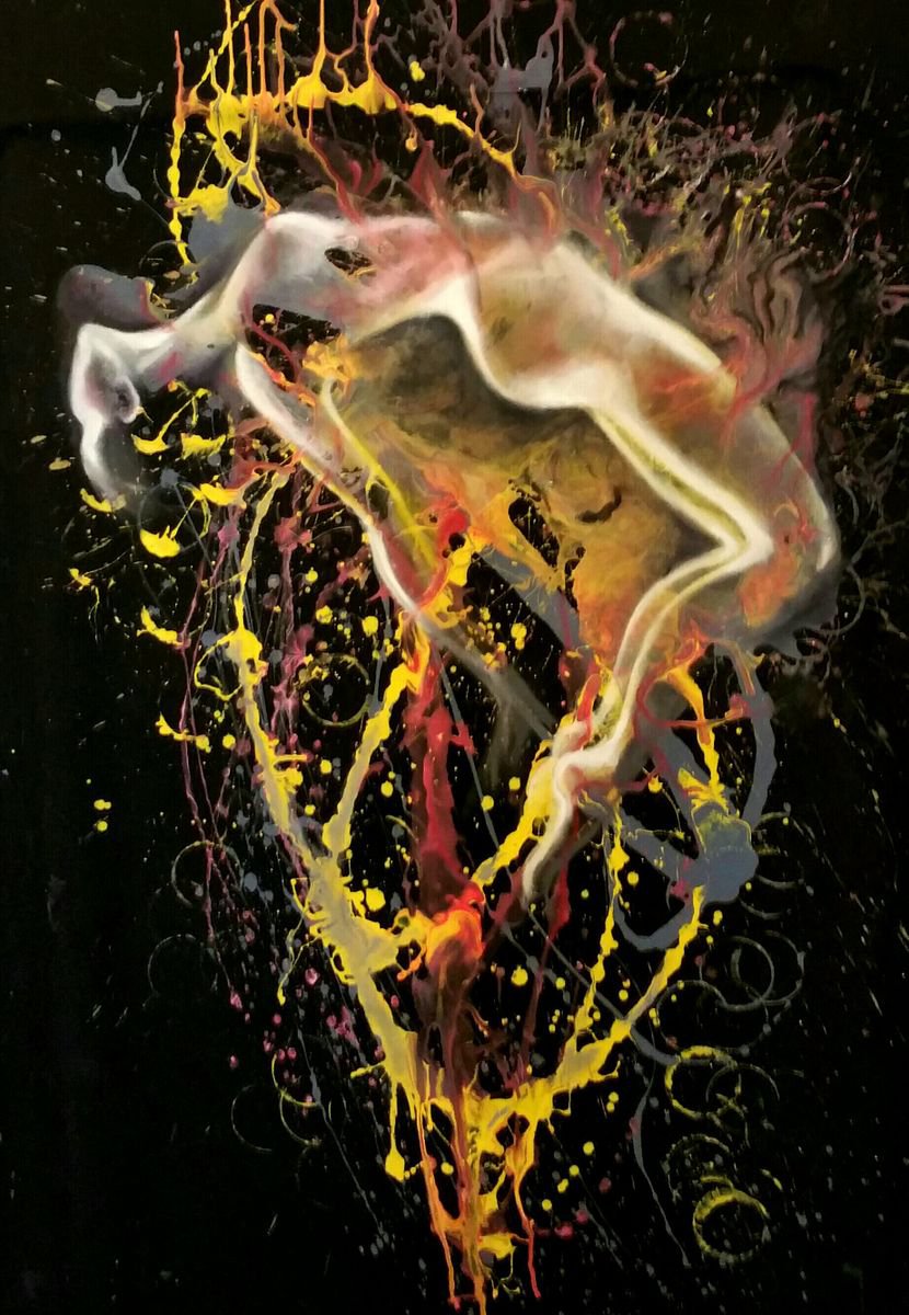 Expressive Painting , Equilibrium By Elena Kraft, 33 X 49, Artwork For Sale On Artfinder