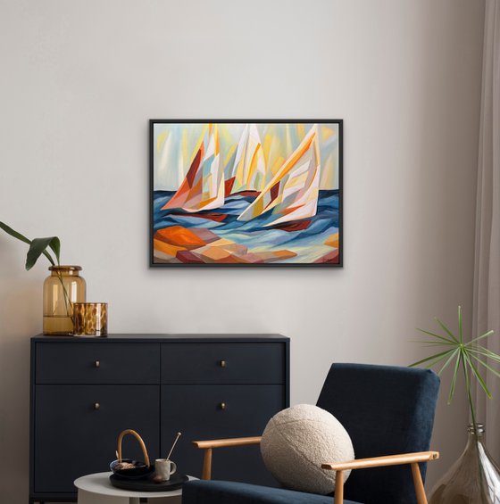 Sailboat Regatta Seascape