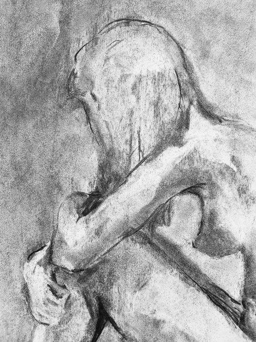 Seated nude by Charlie Davies