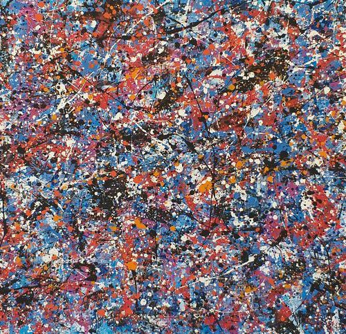 Abstract Jackson Pollock style painting by M.Y. by Max Yaskin