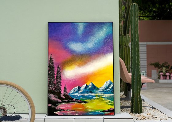 Fantasy Aurora Lake